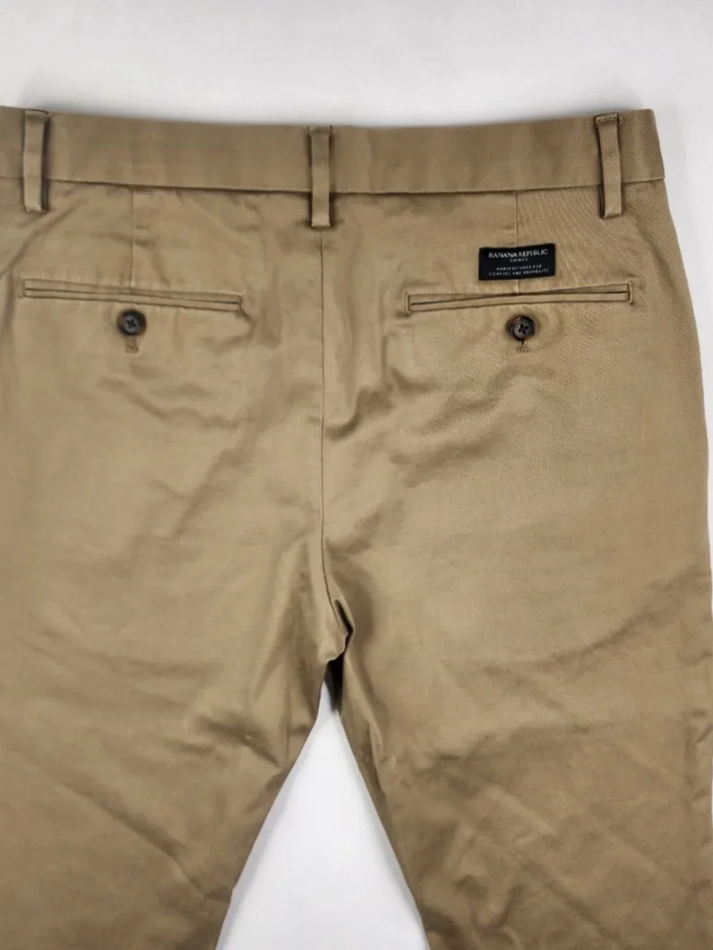 Banana Republic Mens 30x32 Tan Beige Aiden Chino Performance Comfort Pants EX